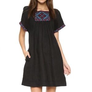 Madewell Black Linen Dress